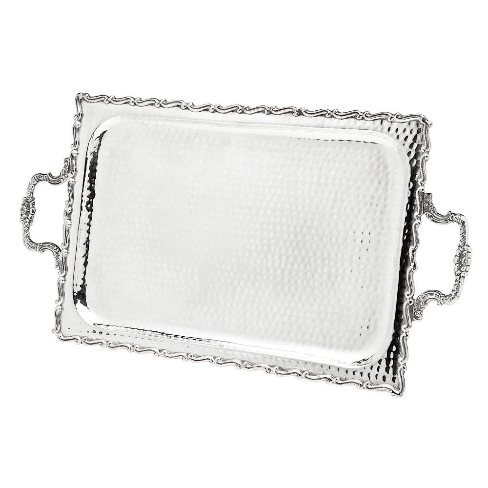 Godinger Rectangle Handle Tray in Silver