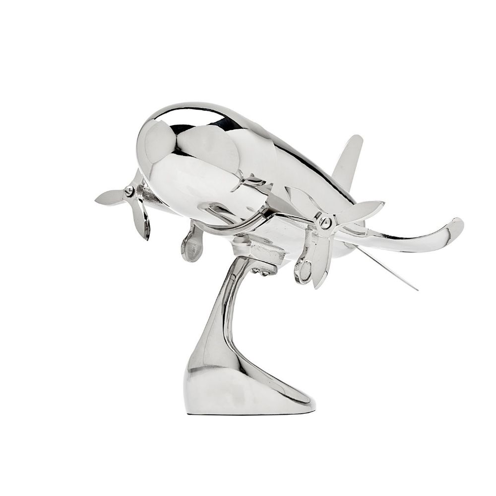 Godinger Airplane Shaker On Stand in Silver