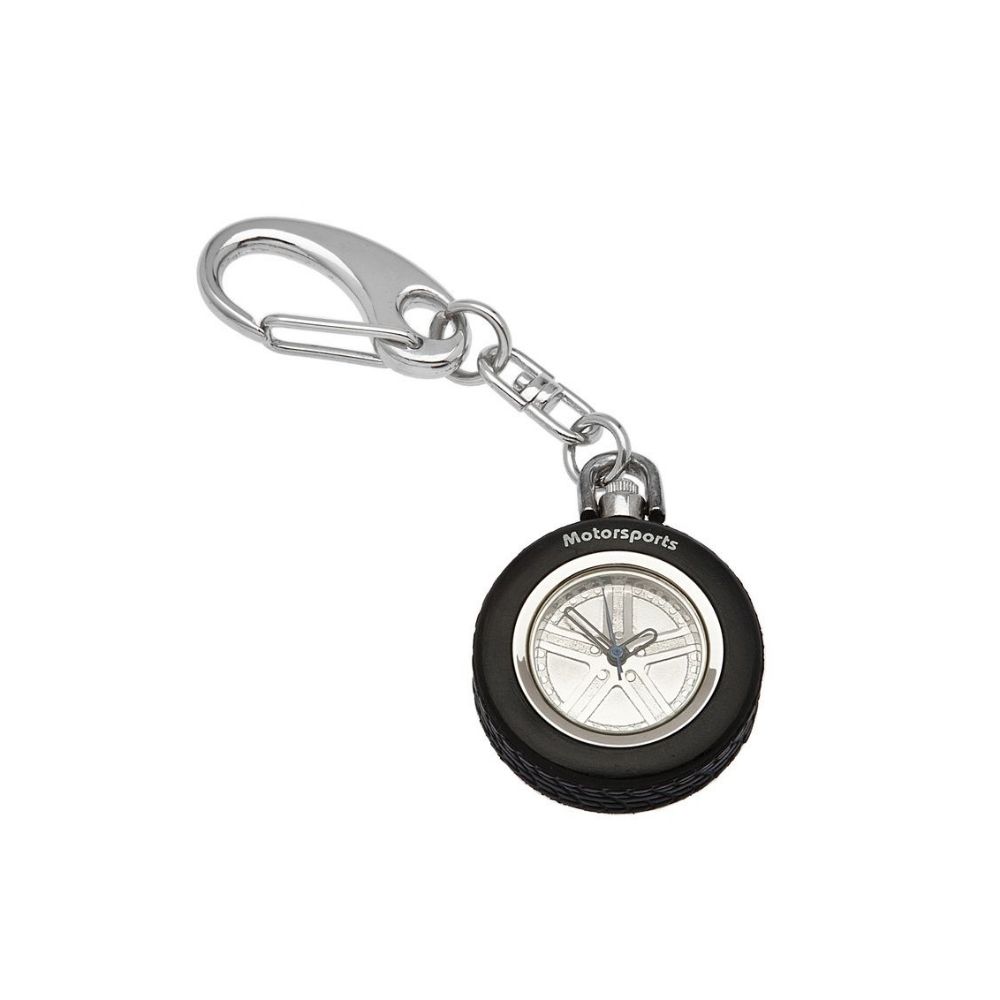 Godinger Tire Key Chain Clock in Black