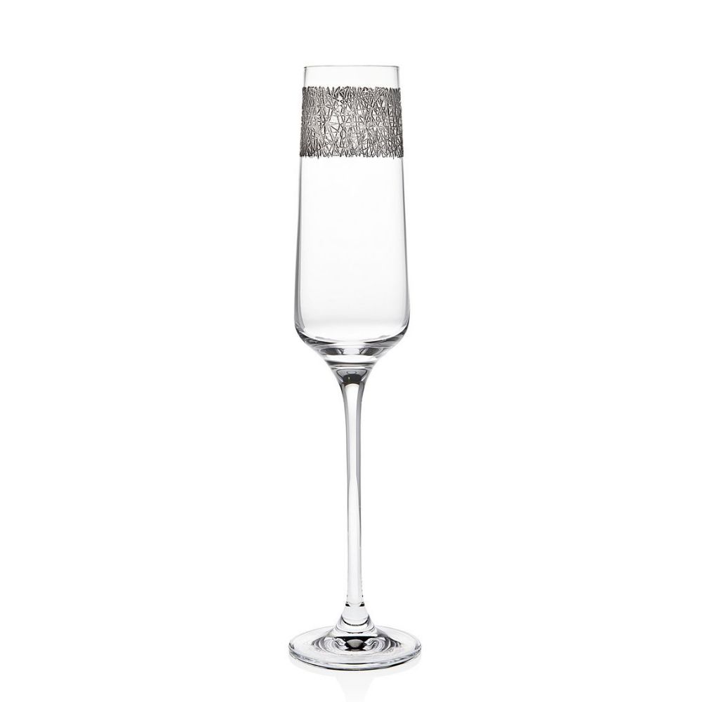Godinger Eclipse S4 Plat 6 Ounce Flutes in Grey