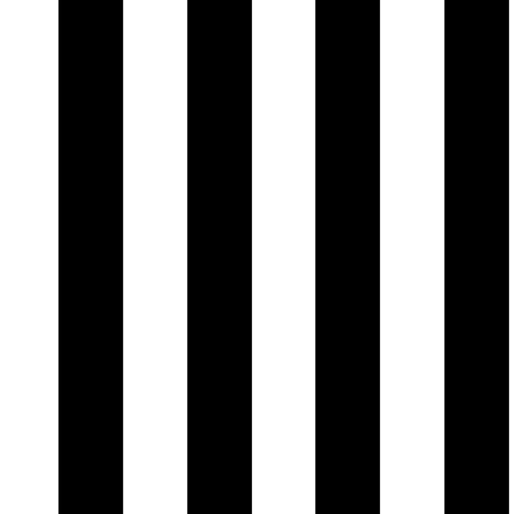 Kids 100099 Black and White Monochrome Stripe Removable Wallpaper