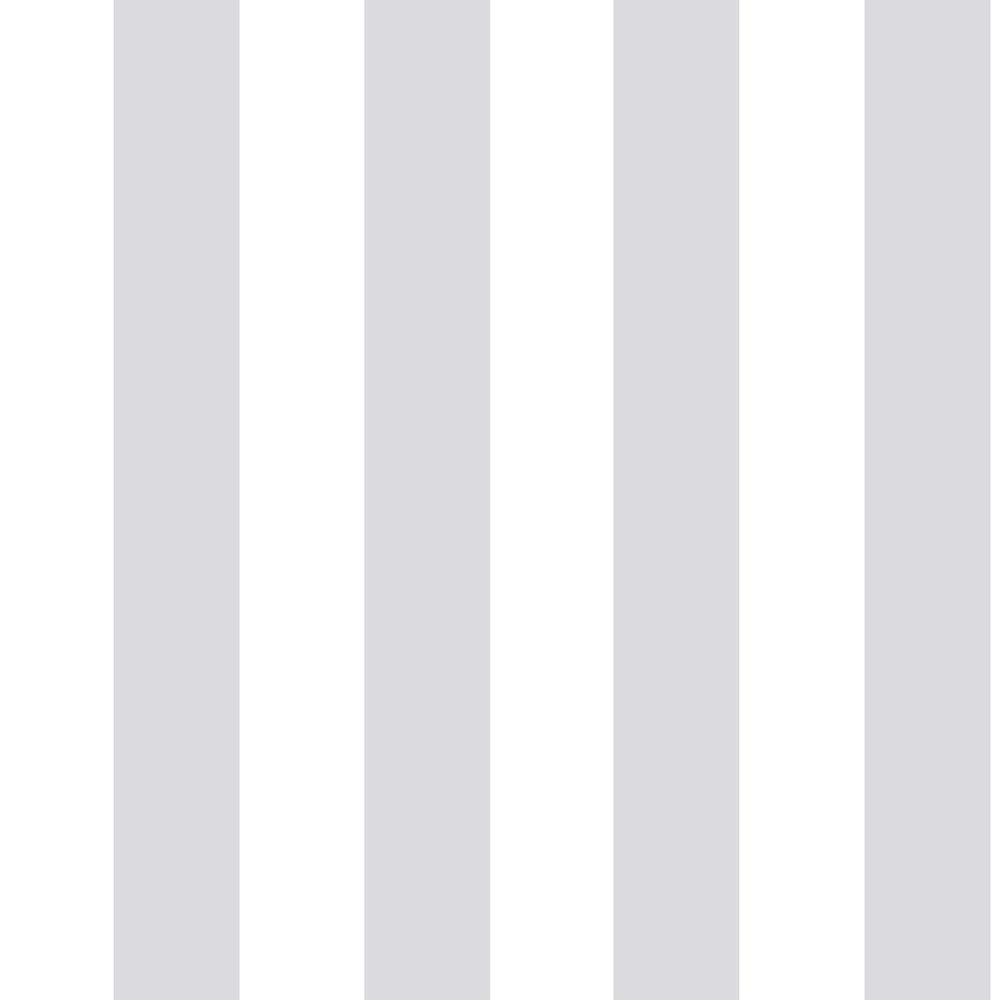 Kids 100100 Silver and White Stripe Removable Wallpaper