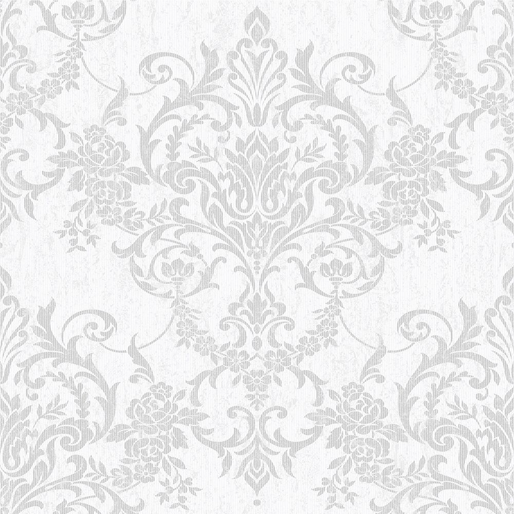 Superfresco Easy 103029 Empress Victorian Damask Silver Removable Wallpaper
