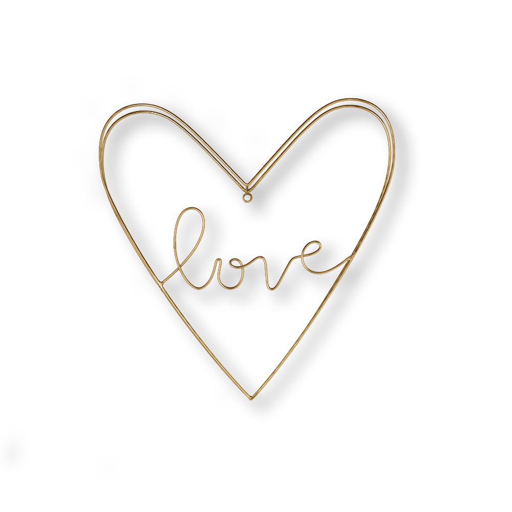 Art For The Home 104032 Amour Gold Metal Wall Art