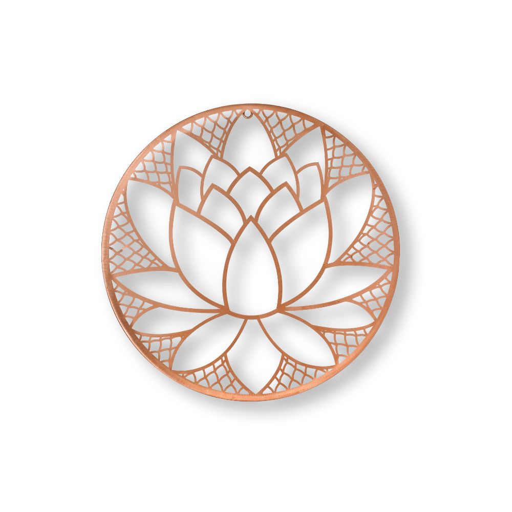Art For The Home 104035 Lotus Blossom Rose Gold Metal Wall Art