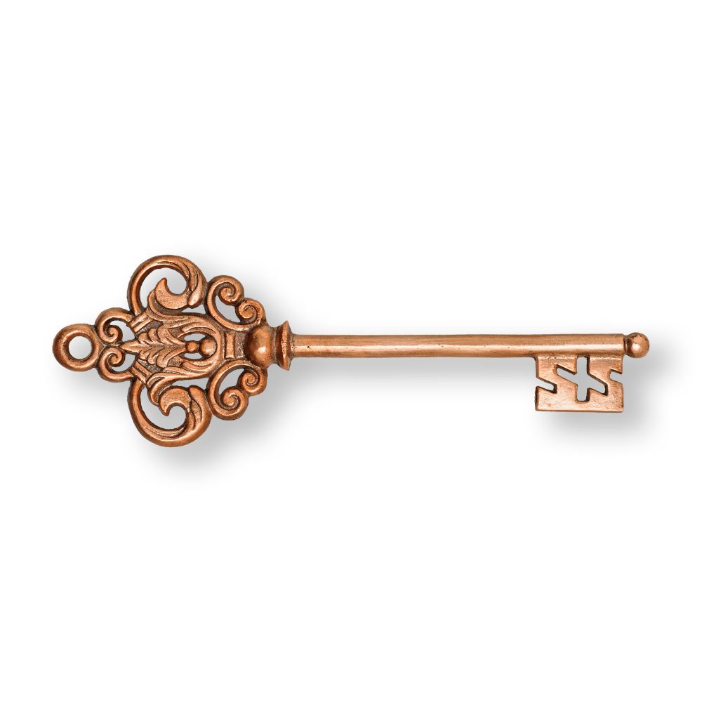 Art For The Home 104039 Castle Key Rose Gold Metal Wall Art