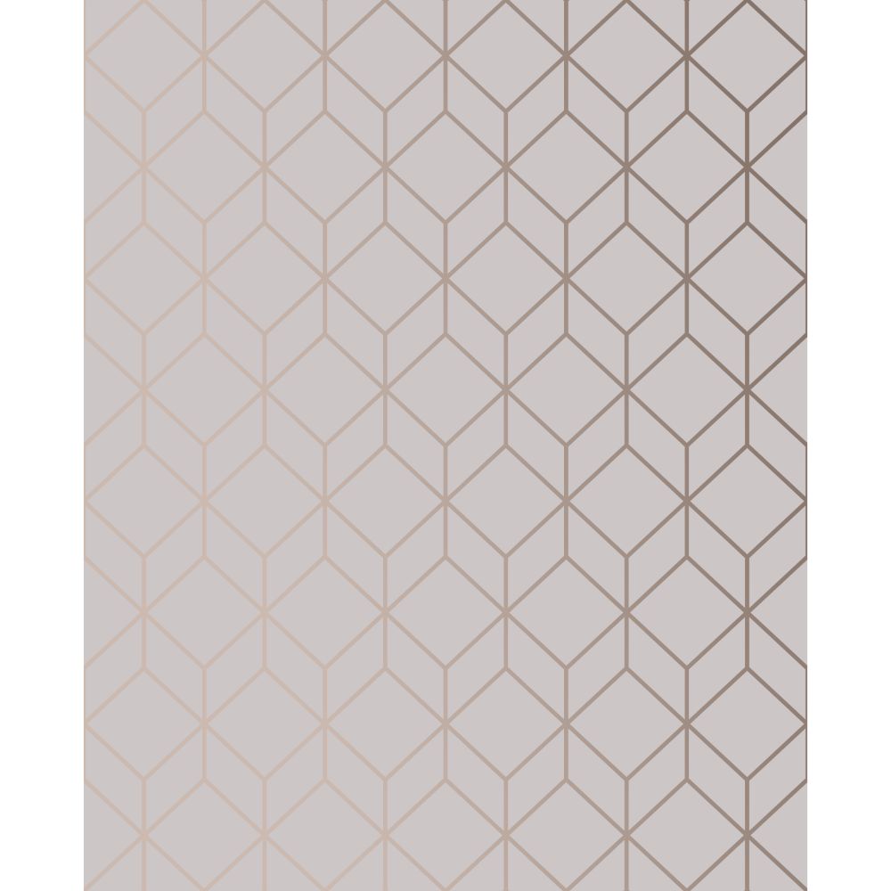 Superfresco Easy 104158 Myrtle Geo Grey and Rose Gold Removable Wallpaper