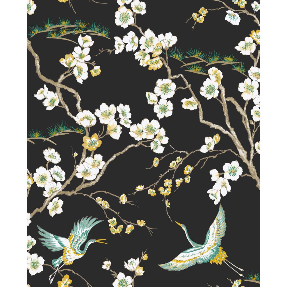 Sublime 105984 Kabuki Japan Black Removable Wallpaper