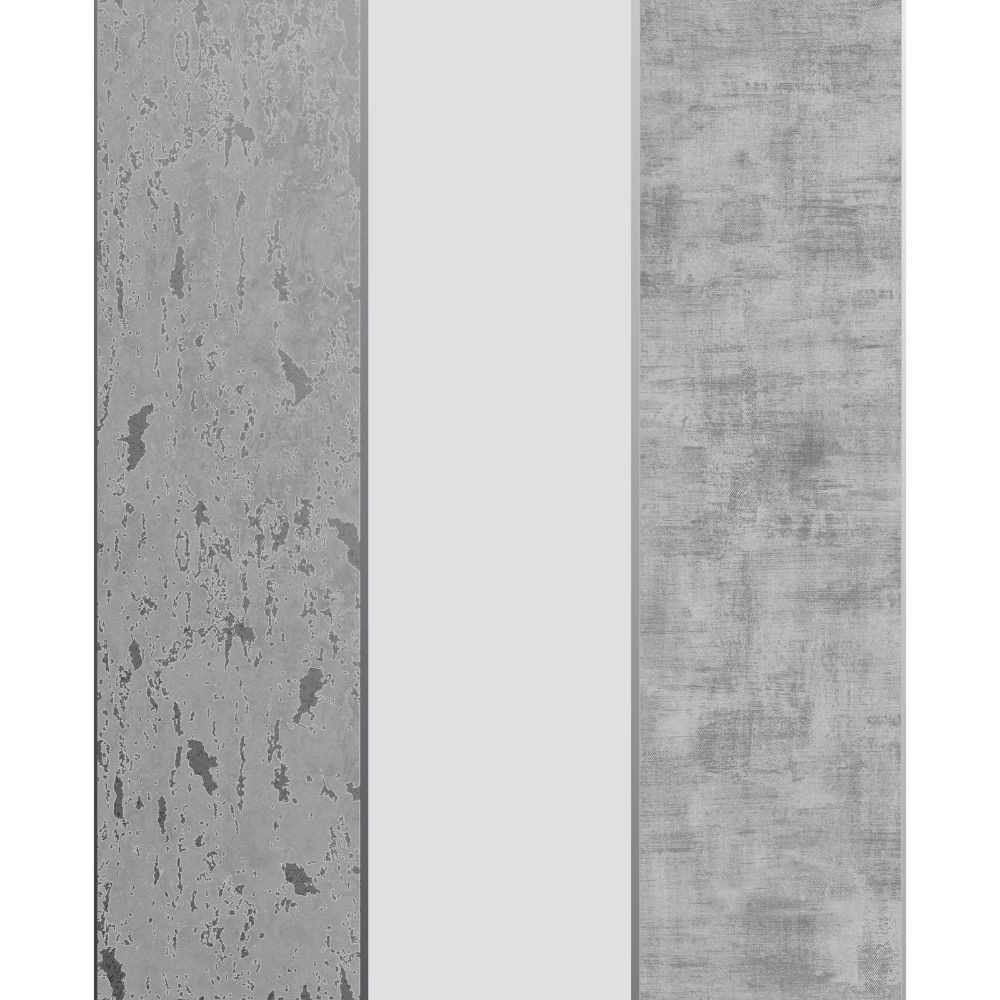 Superfresco 106517 Milan Stripe Silver and Grey Removable Wallpaper