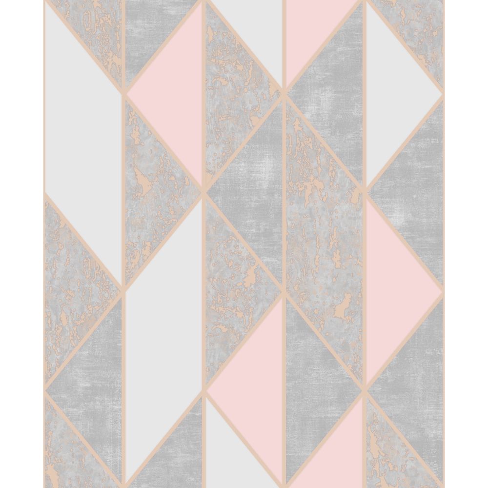 Superfresco 106532 Milan Geo Blush and Rose Gold Removable Wallpaper