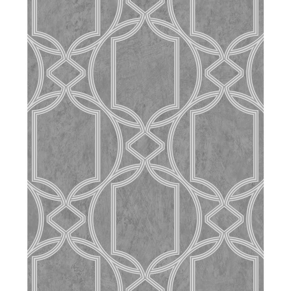 Boutique 106680 Tranquility Deco Geo Midnight Removable Wallpaper