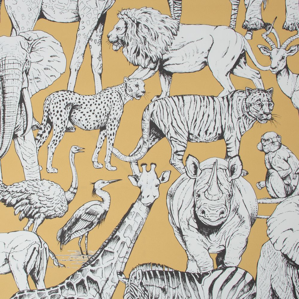 Superfresco Easy 107691 Jungle Animals Yellow Removable Wallpaper