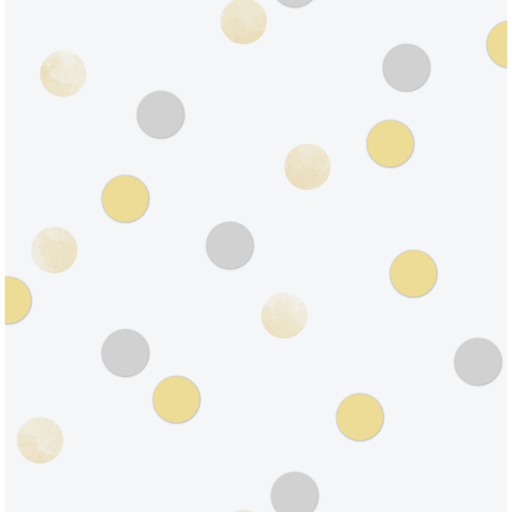 Superfresco Easy 108264 Dotty Polka Yellow and Silver Removable Wallpaper
