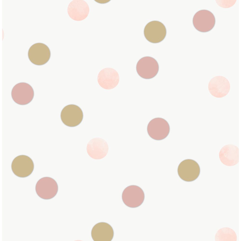 Superfresco Easy 108565 Dotty Polka Pink and Gold Removable Wallpaper