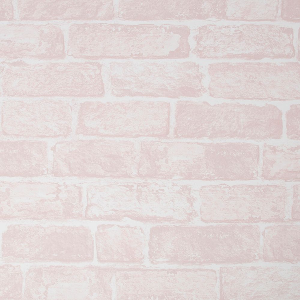 Fresco 108591 Pink Brick Removable Wallpaper