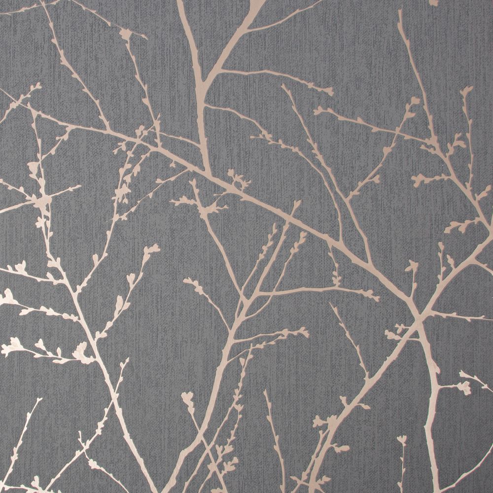 Superfresco Easy 108612 Innocence Charcoal and Copper Removable Wallpaper