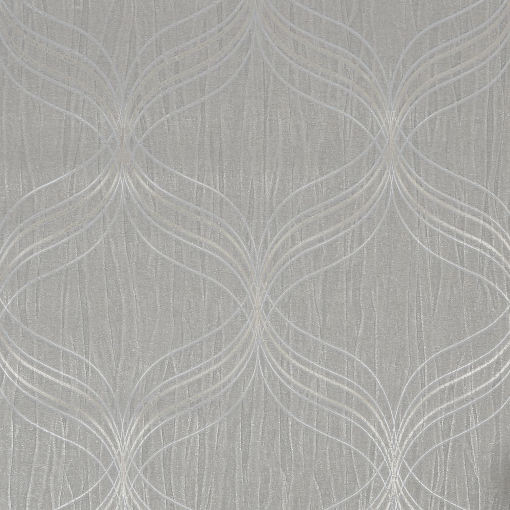 Boutique 112659 Optical Geo Silver Removable Wallpaper
