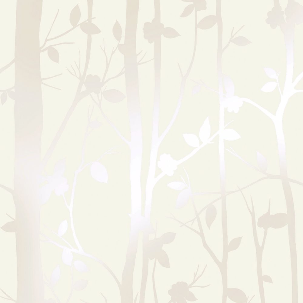 Laura Ashley 113341 Cottonwood Pearlescent White Wallpaper