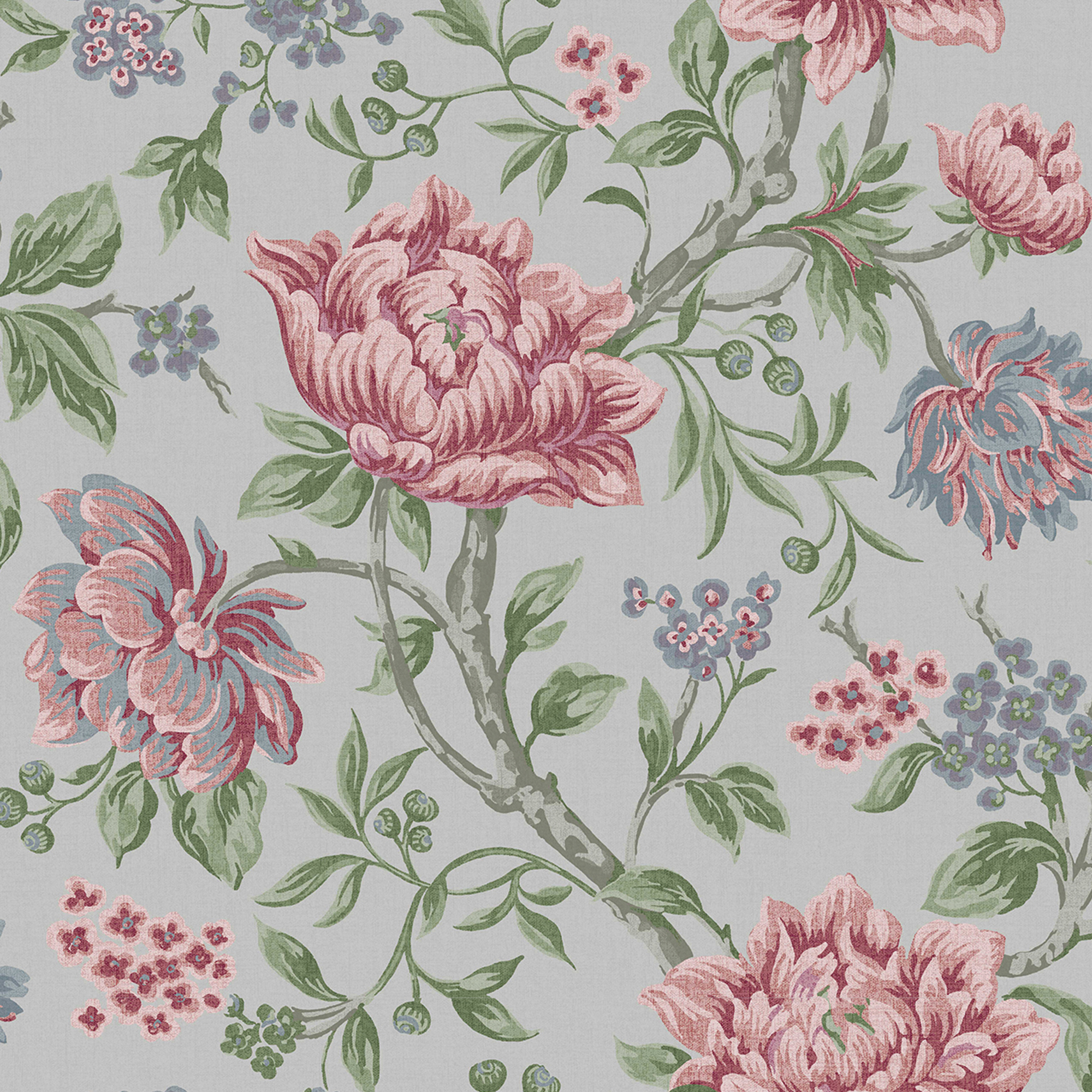 Laura Ashley 113408 Tapestry Floral Slate Grey Wallpaper