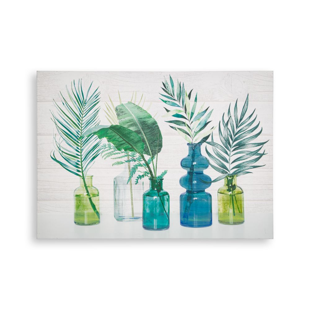 Art For The Home 114207 Tropical Palm Bottles Printed Canvas Wall Art
