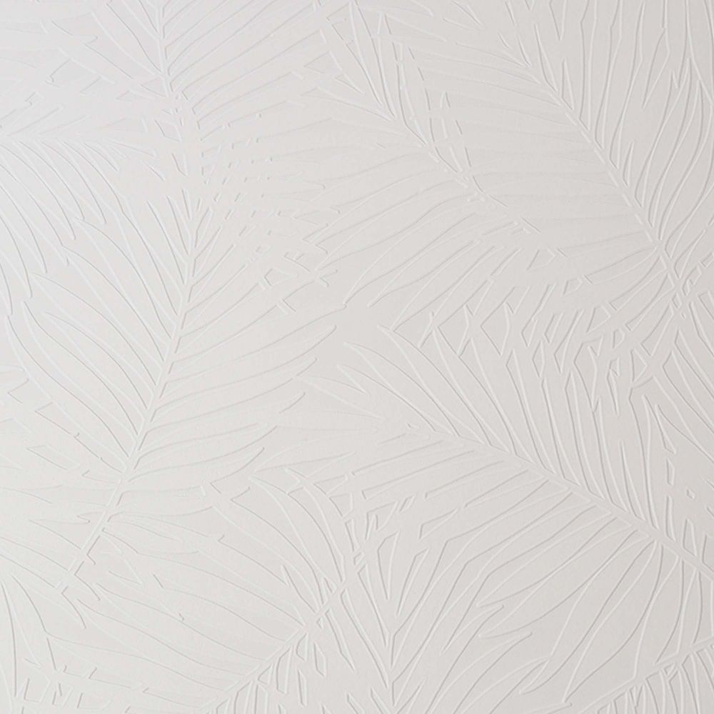 Superfresco Paintables 114922 Palm Leaves White Paintable Wallpaper