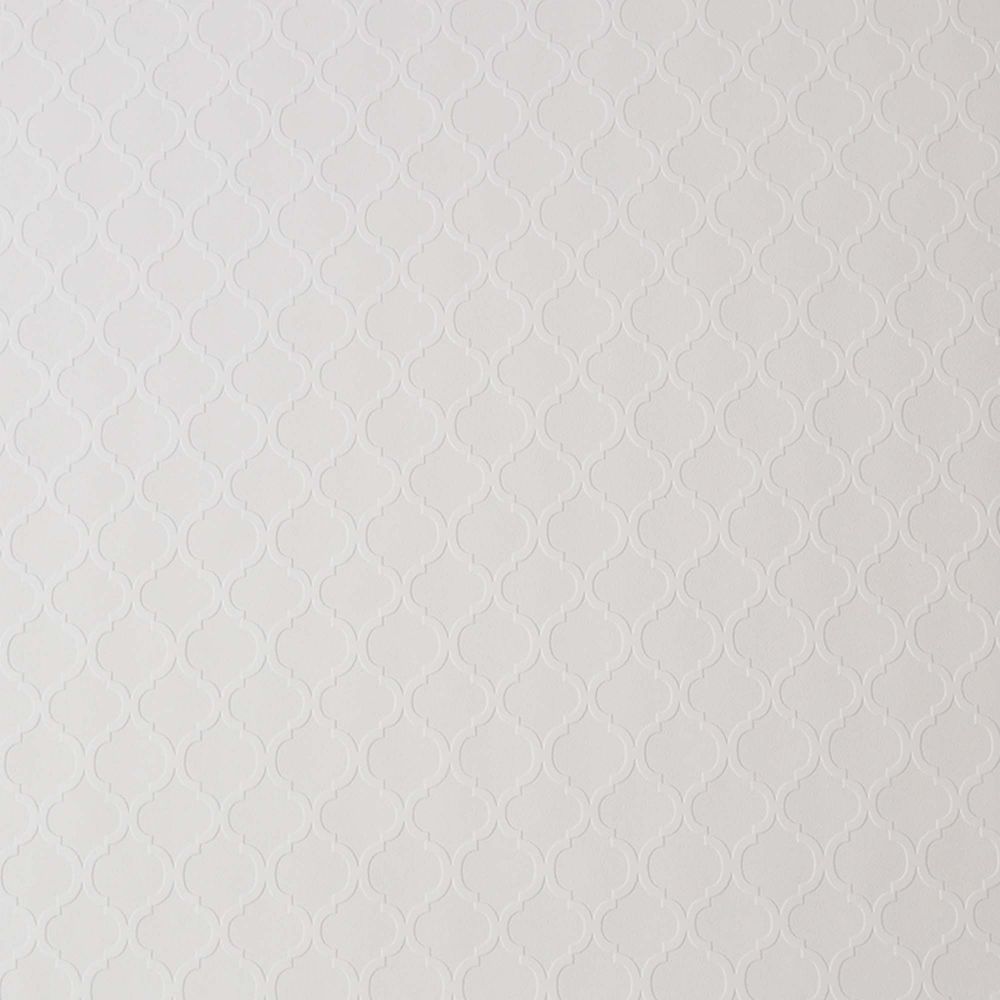 Superfresco Paintables 114924 Small Trellis White Paintable Wallpaper