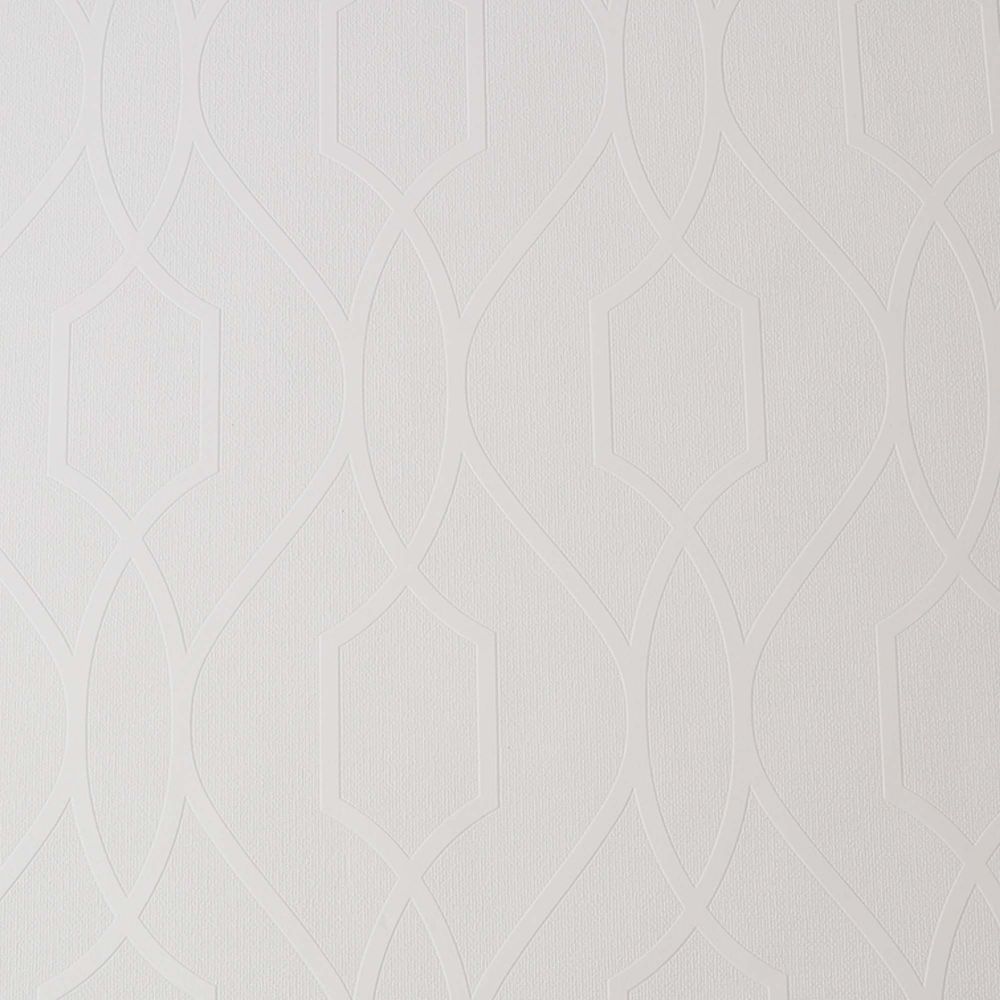 Superfresco Paintables 114925 Vector Geo White Paintable Wallpaper