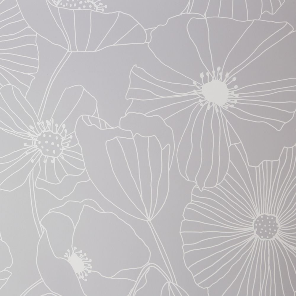Fresco 114932 Linear Floral Grey Wallpaper