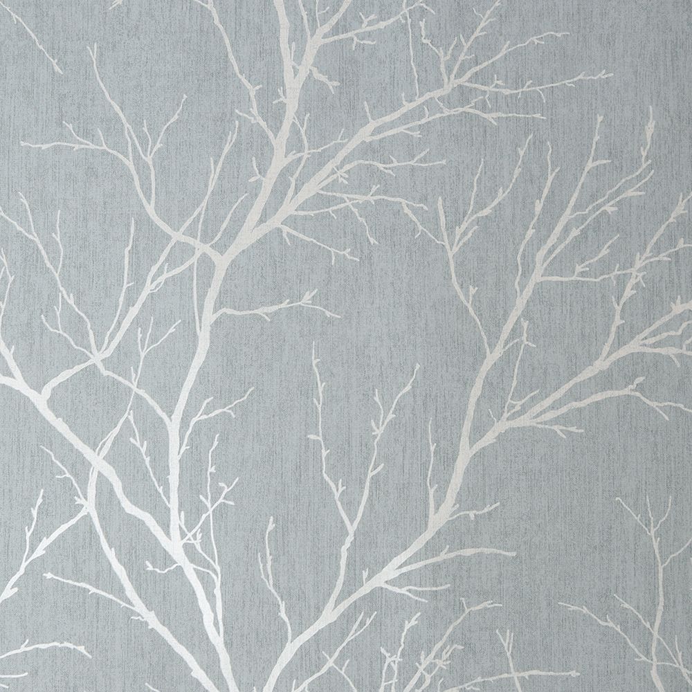 Fresco 114949 Winter Tree Duck Egg Wallpaper