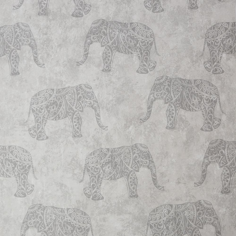 Fresco 115098 Moroccan Elephants Natural Wallpaper