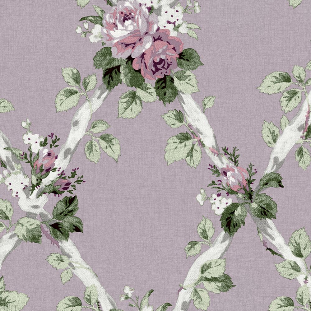 Laura Ashley 115266 Elwyn Grape Wallpaper
