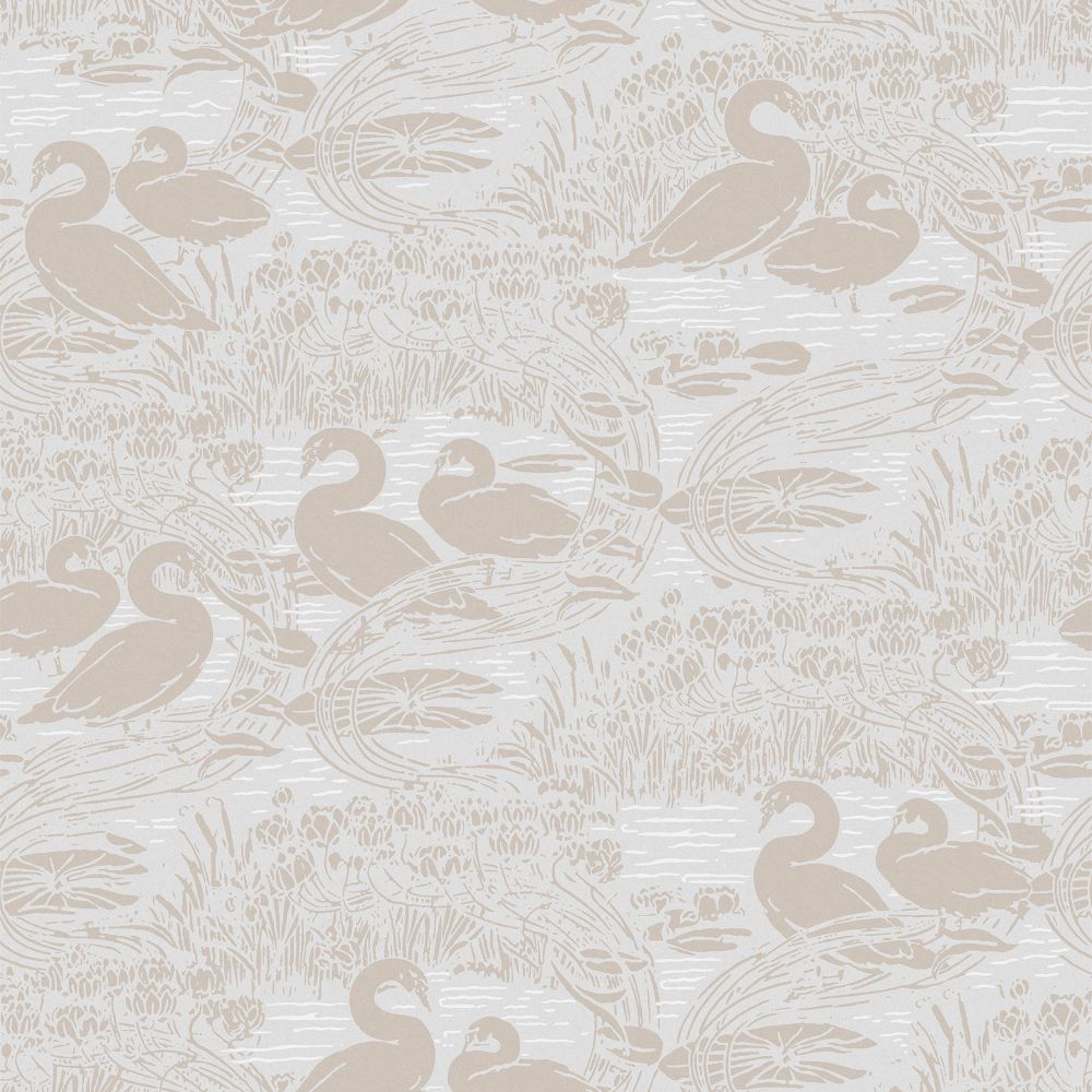 Laura Ashley 118471 Swans Dove Grey Wallpaper