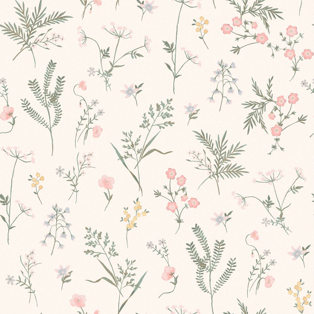 Laura Ashley 118480 Crosswell Coral Pink Wallpaper