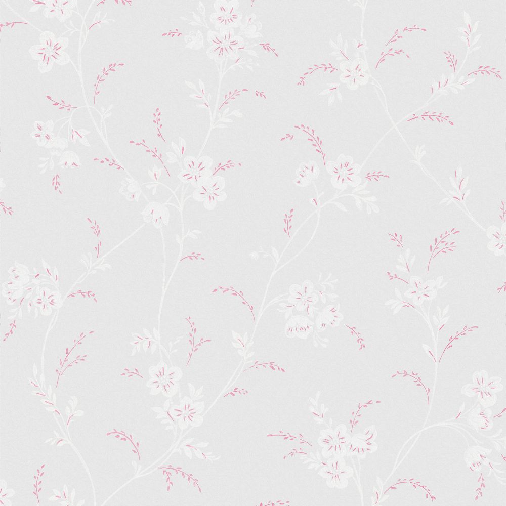 Laura Ashley 118493 Eva Floral Sugared Grey Wallpaper