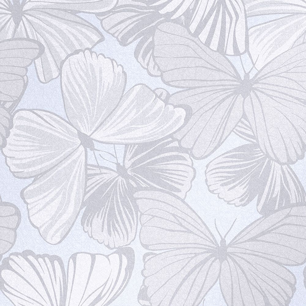Laura Ashley 118496 Butterfly Garden Sugared Grey Wallpaper