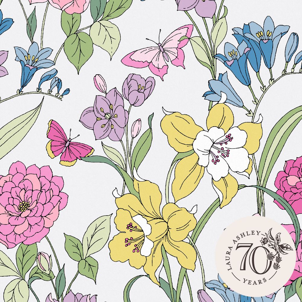 Laura Ashley 119846 Gilly Multicolor Removable Wallpaper
