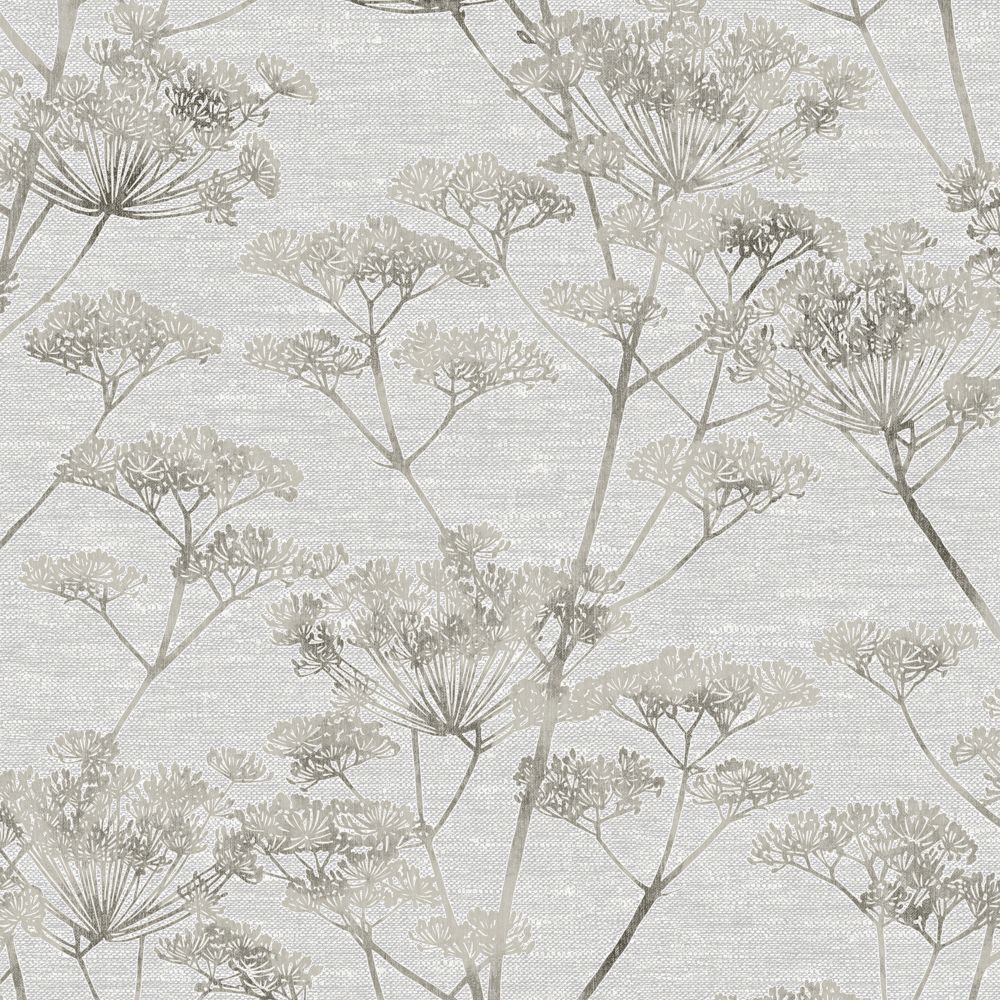 Boutique 119968 Serene Seedhead Grey Removable Wallpaper