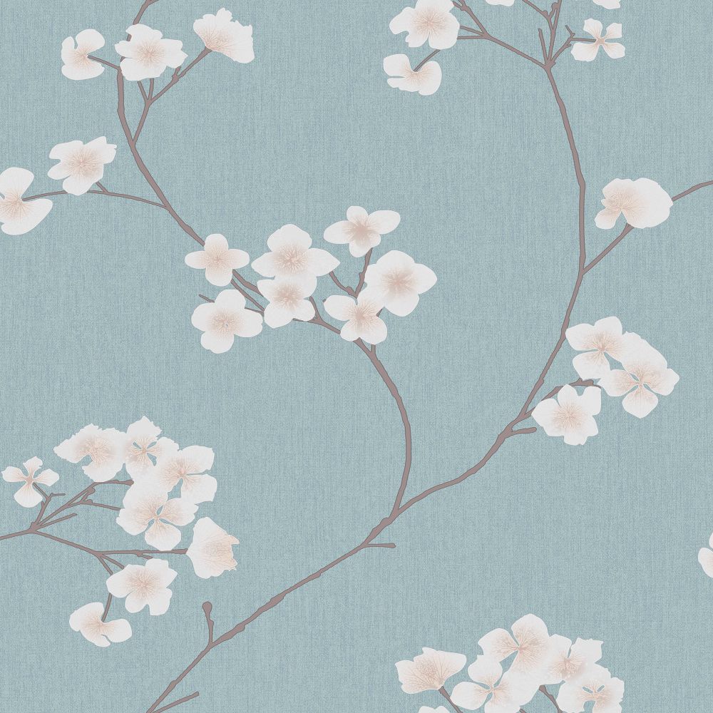 Transform 120511 Blossom Blue Peel and Stick Wallpaper