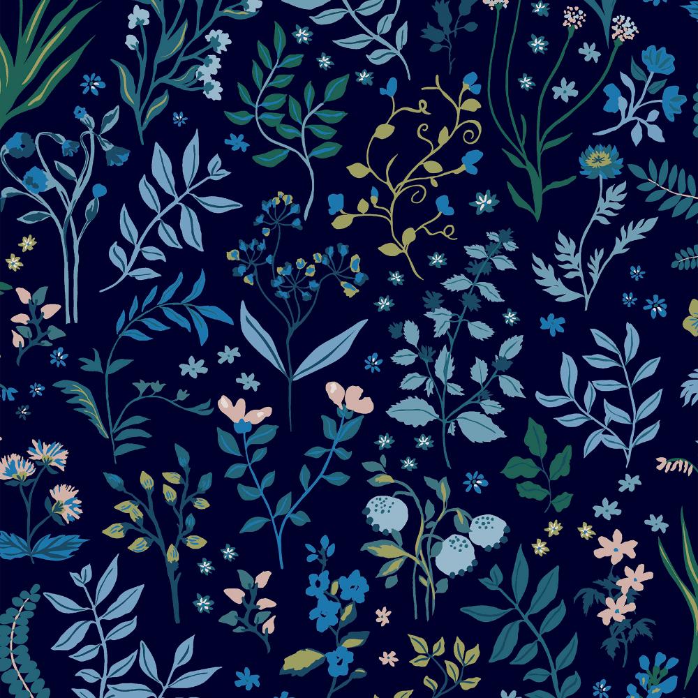 Joules 120874 Holcombe Floral Navy Wallpaper