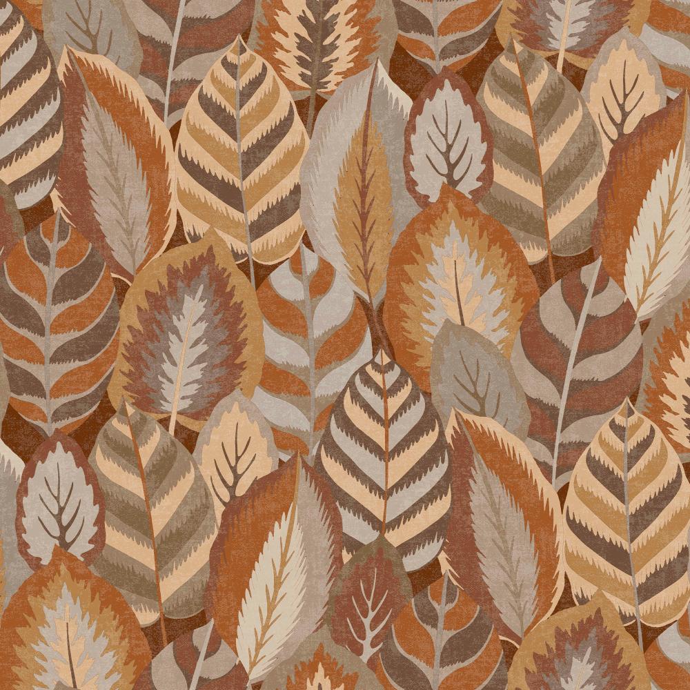 Sublime 121127 Arty Leaves Brown Wallpaper