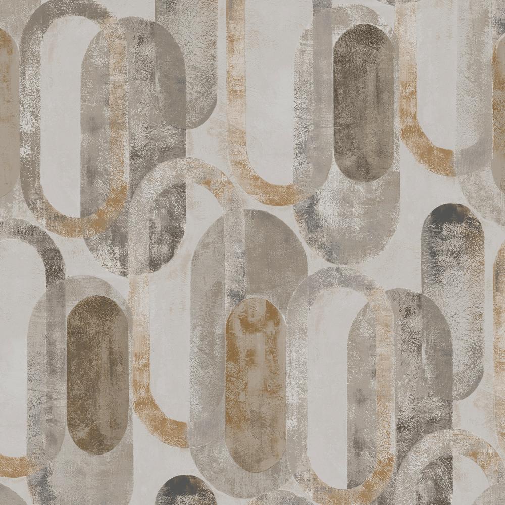 Sublime 121137 Oval Shapes Sand Gold Wallpaper