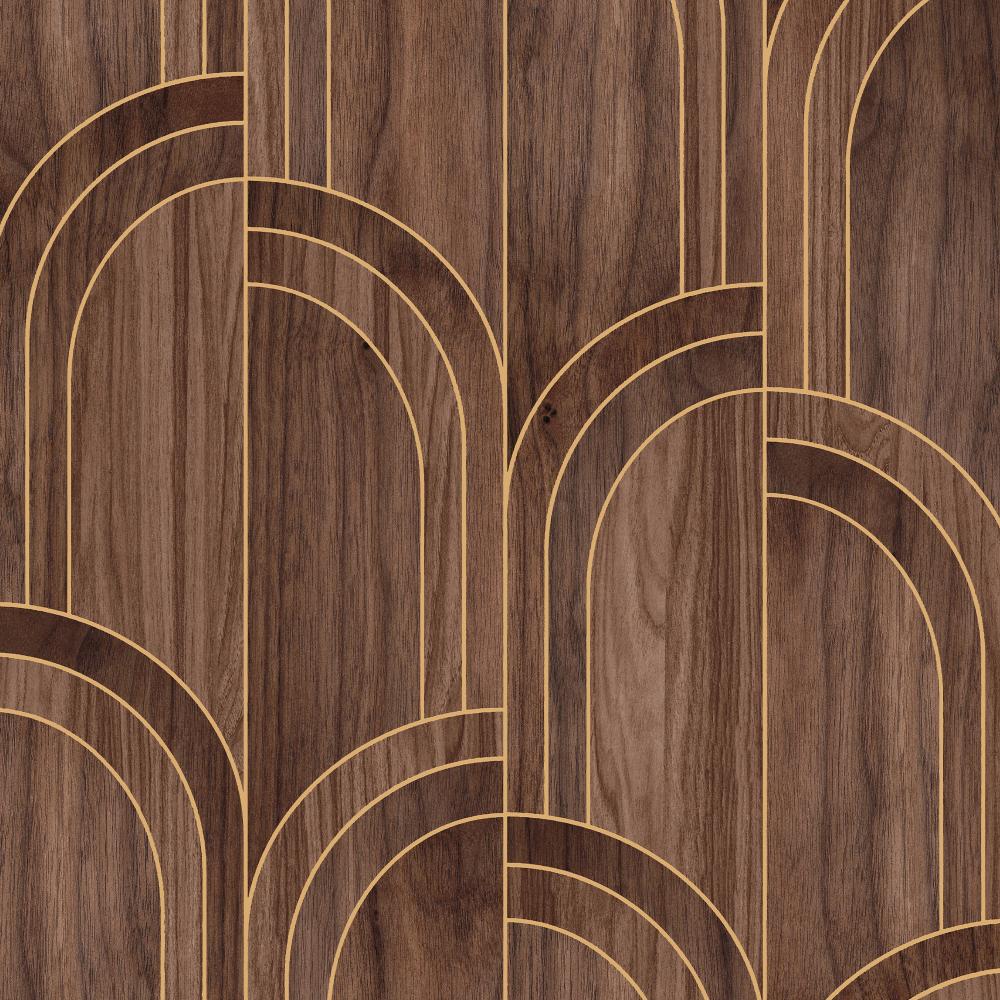 Sublime 121149 Modella Wood Walnut Wallpaper