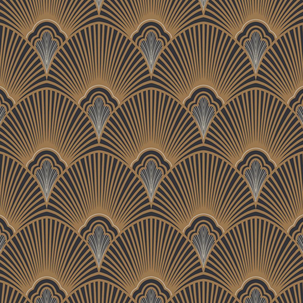 Sublime 121151 Art Deco Black and Gold Wallpaper