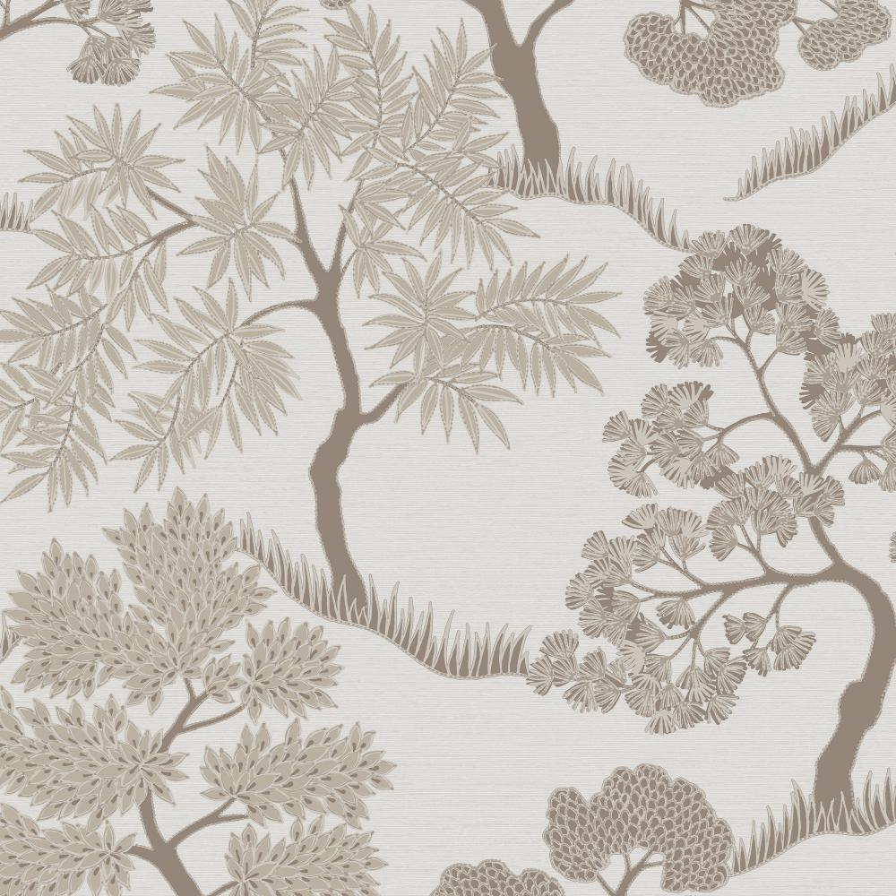 Sublime 121160 Trees Natural and Gold Wallpaper