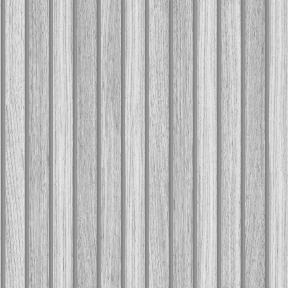 Transform 121728 Transform Wooden Slats Grey Peel and Stick Wallpaper