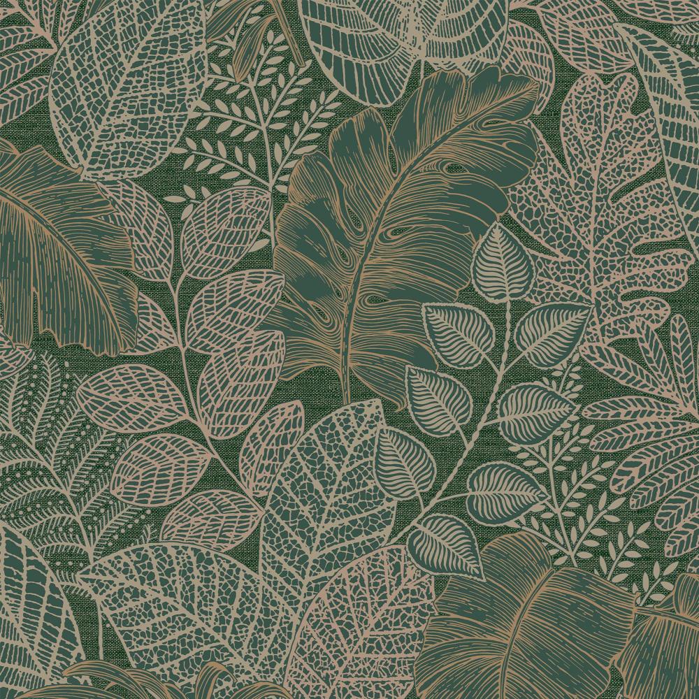 Superfresco Easy 122423 Easy Scattered Leaves Forest Green Wallpaper