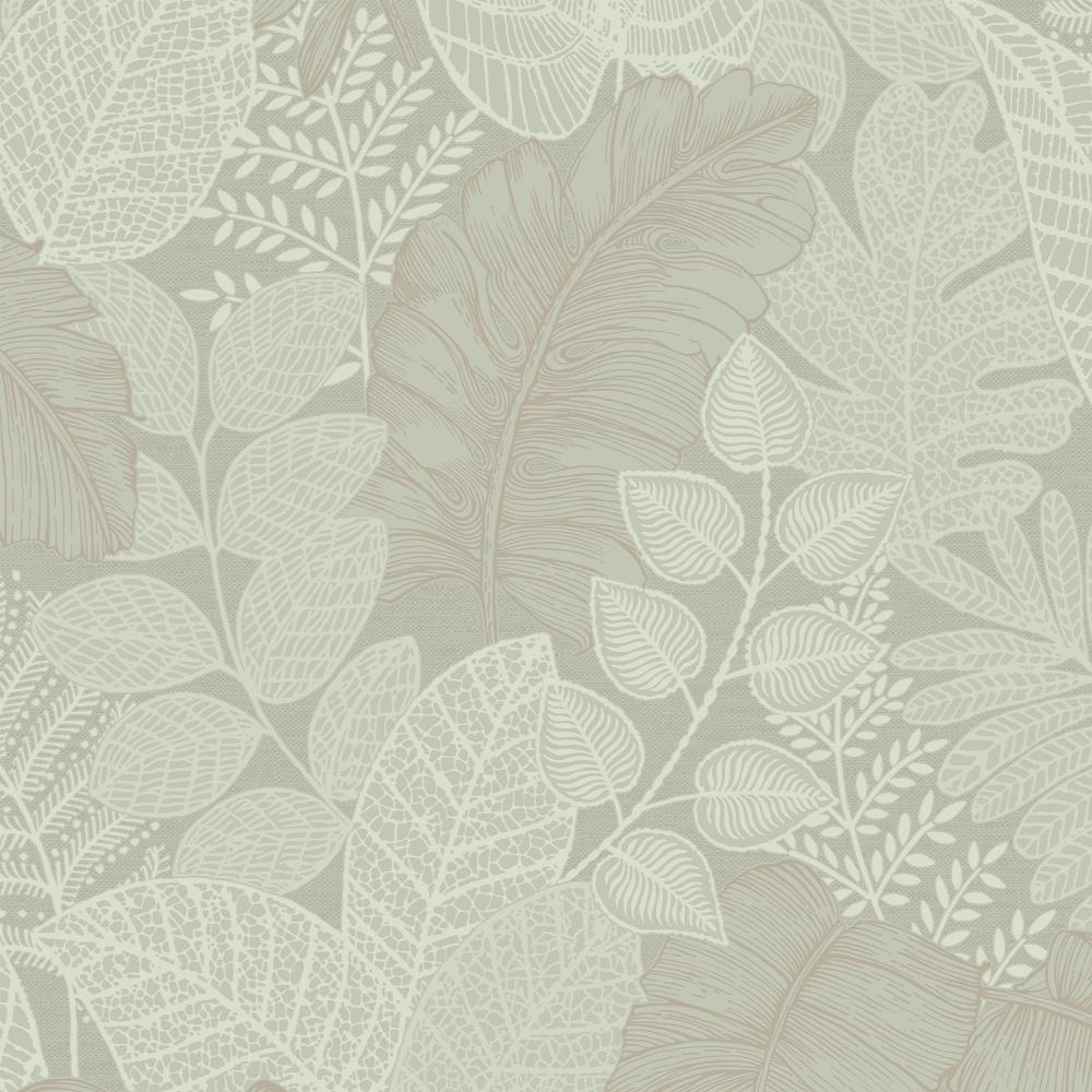 Superfresco Easy 122424 Easy Scattered Leaves Sage Green Wallpaper