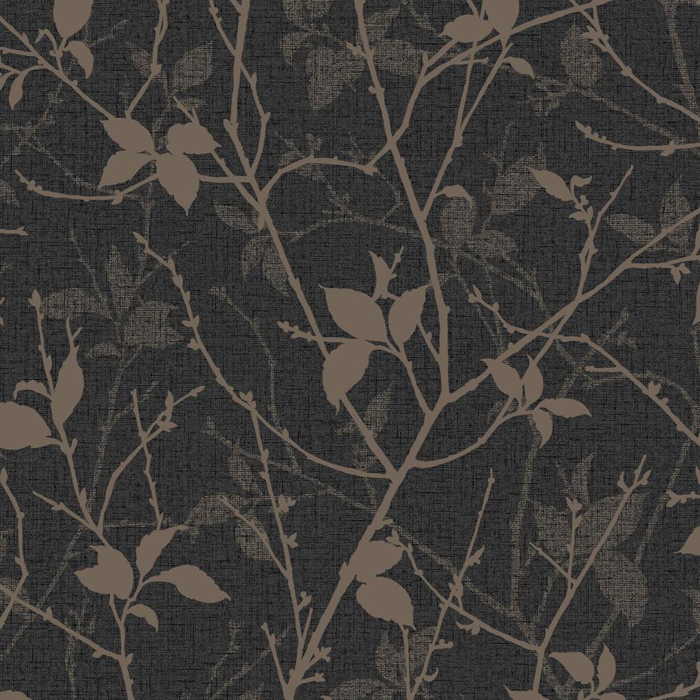 Boutique 122432 Belle Charcoal and Gold Wallpaper