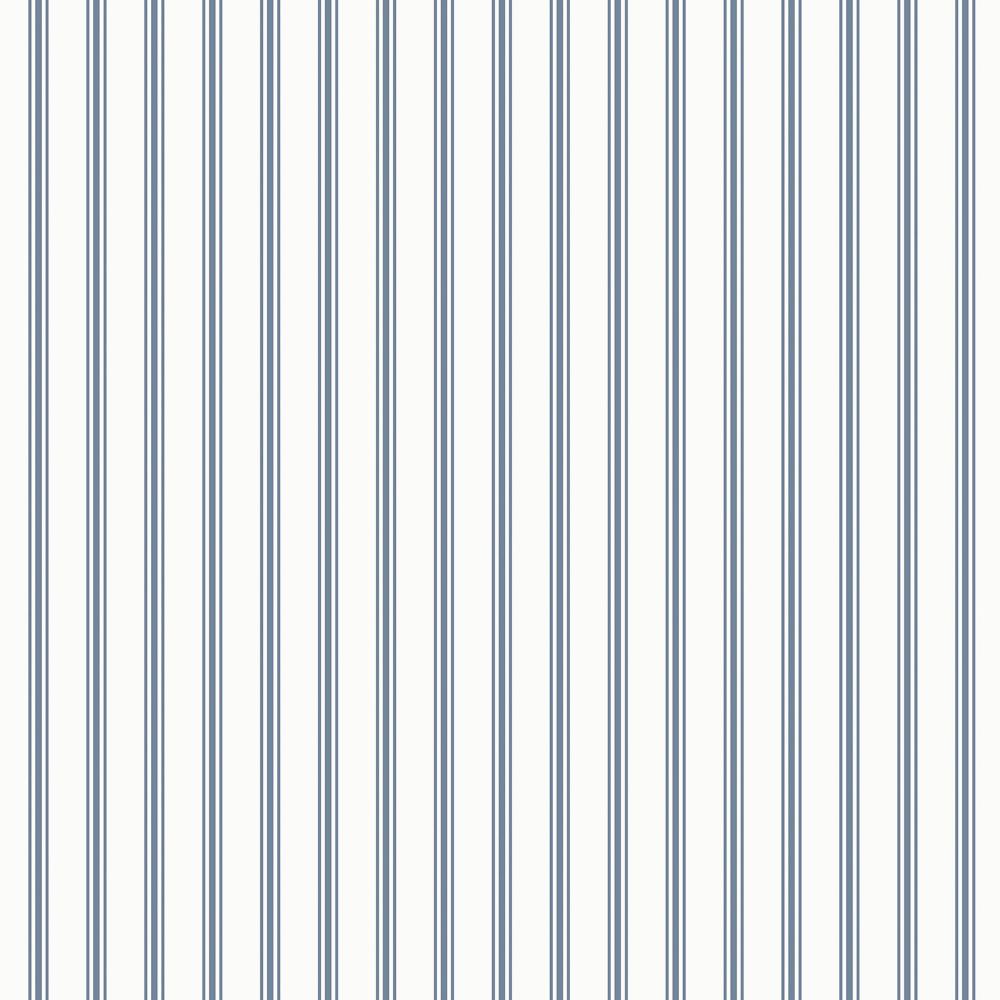 Laura Ashley 122752 Farnworth Stripe Smoke Blue Wallpaper