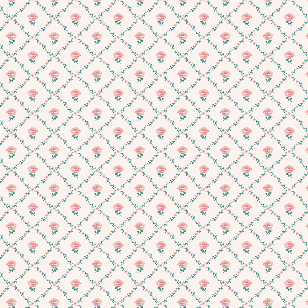 Laura Ashley 122766 Kate Coral Pink Wallpaper